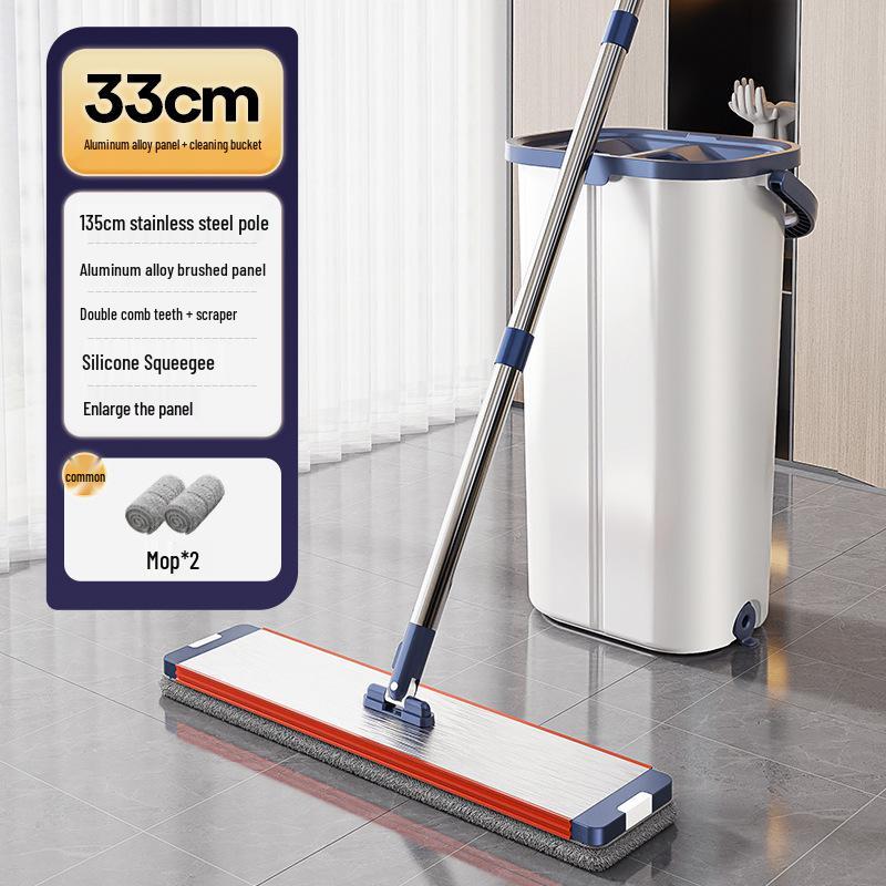 

Швабра Yooca 2024 с плоской насадкой без рук - Легкая швабра для пола, очищающая одним движением.