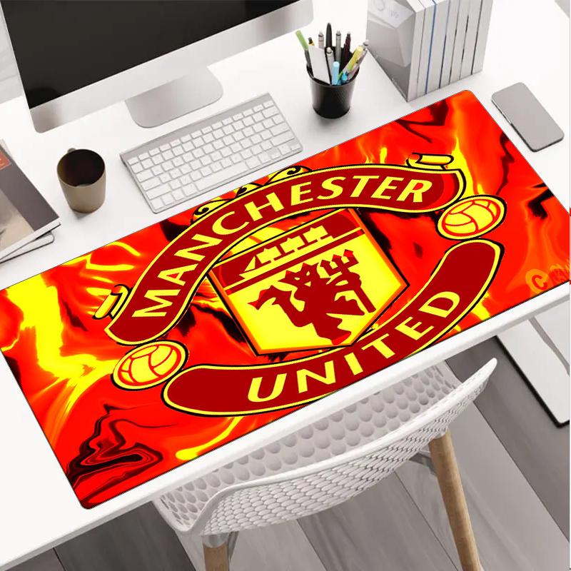 Flaming Manchester Crest Mouse Pad, Gaming Mouse Pad, Keyboard Pad, Desk Decor for Computer Notebook Fan Gift Birthday Gift