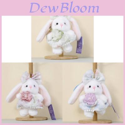Plush Bunny Keychain With Floral Design For Bags And Gifts