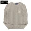Excellent Condition Patched Cable Knit Top for Women, Mocha Beige, Size M Tops M Mocha beigeUsed