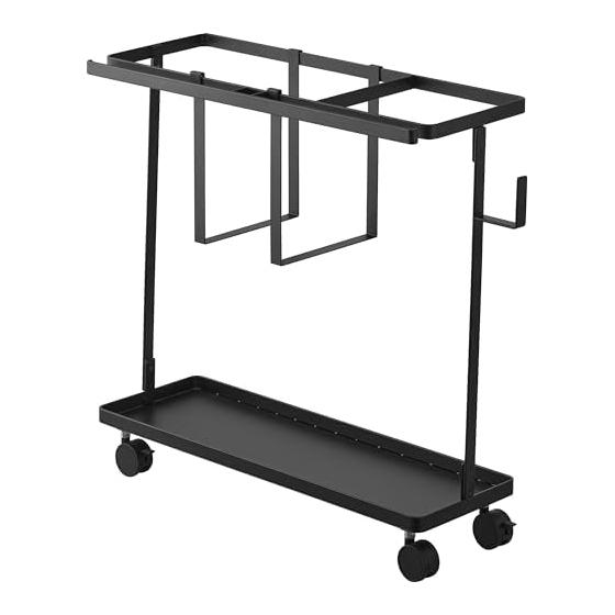 Fitness Goods Storage Rack with Casters Tower Black Yamazaki Jitsugyo Gap Storage Rack Yoga Mat Storage with Casters Muscle Training Foam Roller Home