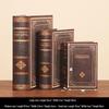 Scaffale per Libri in Legno Retrò Europeo: Ornamenti Vintage e Scatola Decorativa per Libreria