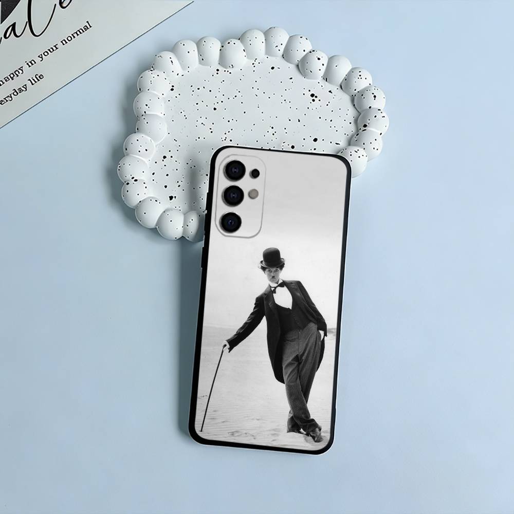 C-Charlie Chaplin Phone Case For Samsung S25,S24,S21,S22,S23,S30,Ultra,S20,Plus,Fe,Lite,Black Soft Silicone