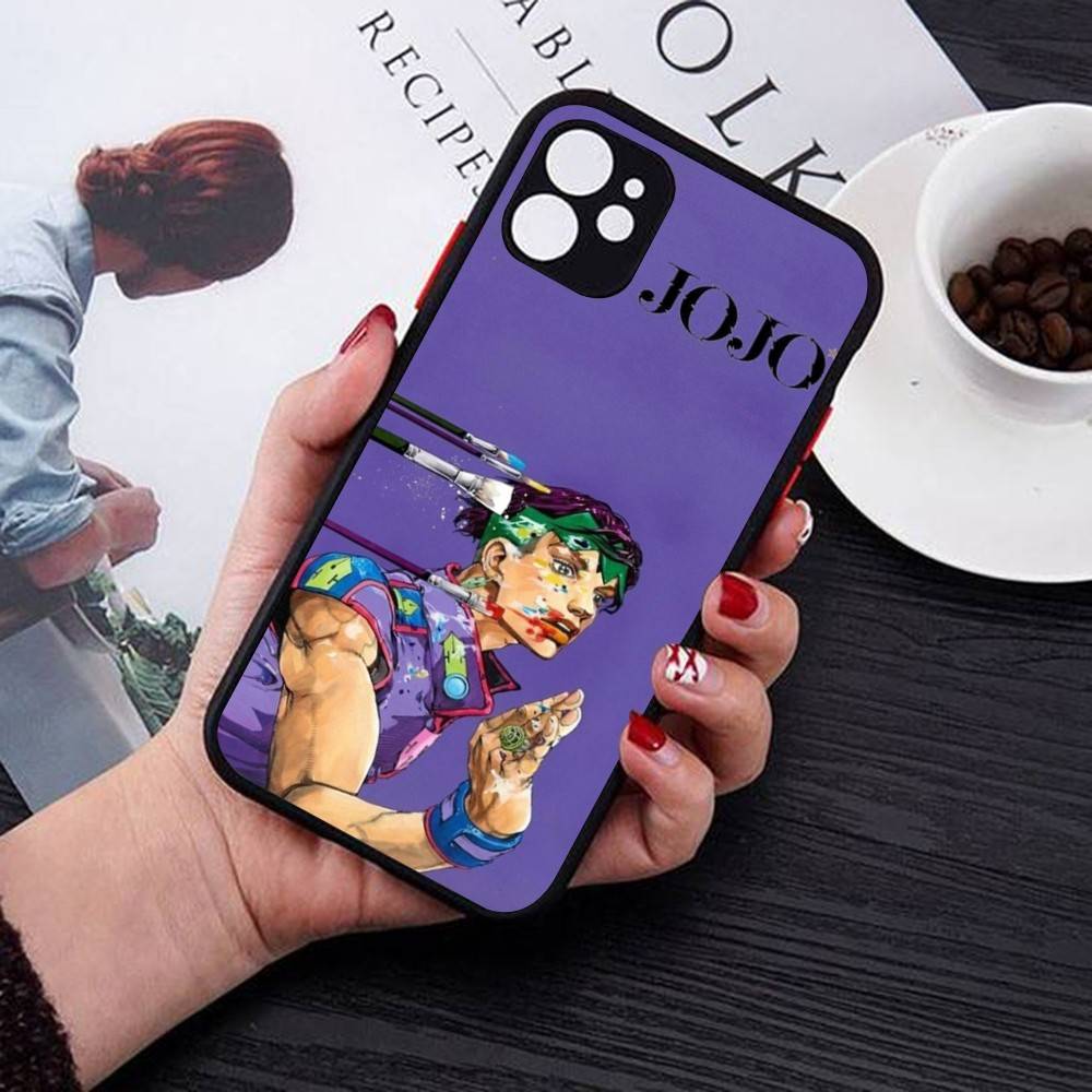 JoJo Bizarre Adventure Phone Case For IPhone 14 11 12 13 Mini Pro Max 8 7 Plus X XR XS MAX Translucent Matte Cover