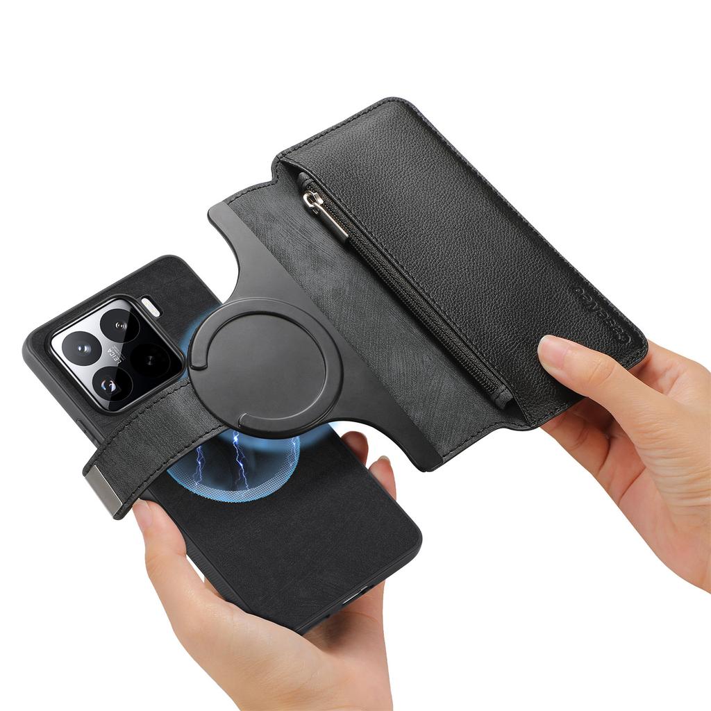CASENEO MW-02 For Xiaomi 15 Case Detachable Magnetic Leather Flip Phone Cover