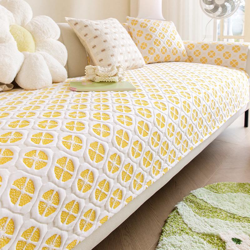 

Four Seasons Universal Modern Simple Sofa Cover Ice silk summer cool sofa mat cushion 2025 new fixed anti-slip sofa cover cloth 45X45cm pillowcase