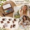 Wooden Watercolor Paint Box With, Portable Travel Sketching Box for Outdoor Painting, Wood Paint Tray for Artists
