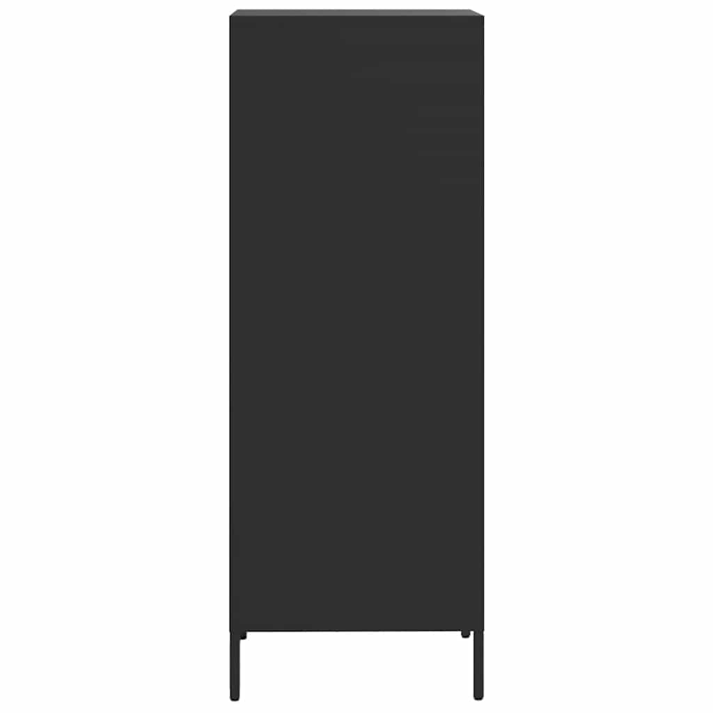 Vidaxl Szafka, Czarna, 35X39X103,5 Cm, Stal