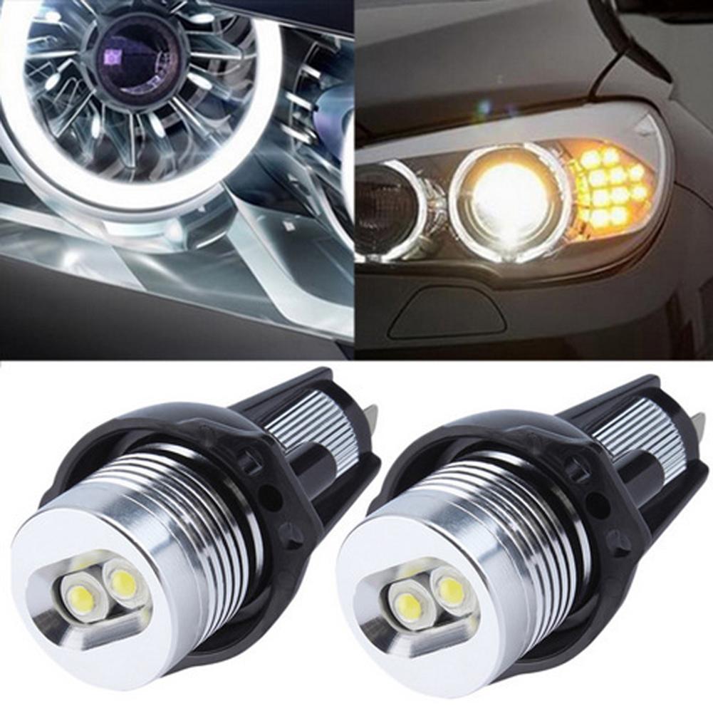 For BMW 325xi 328i  328xi E90 E91 10W Angel Eyes Bulbs Super Bright 6500K Car Fog Lights 2pcs Day Driving Lamp Fog Lights