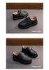 Boys' Black Leather Loafers - Soft Sole for Spring/Autumn, British Style, Perfect for Primary School Performances