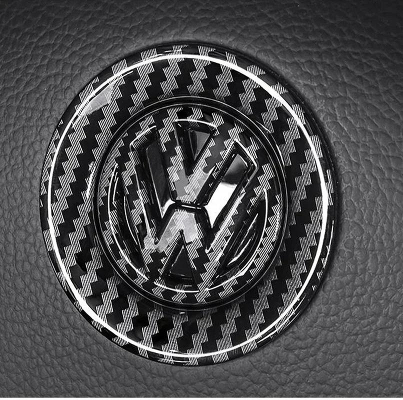 BSN1 Emblems Car Steering Wheel Emblem Sticker Interior Accessories For Volkswagen GTI Polo Golf Passat Scirocco Beetle Tiguan Magota