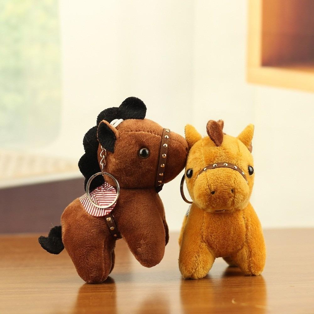 Mascot Doll Pony Pendant Steed Doll Stuffed Animal Keyring Zodiac Pony Figurine  Birthday Gift