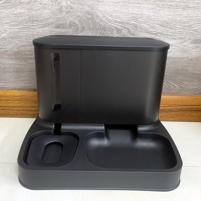 

Интеллектуальный автоматический дозатор корма для домашних животных, многофункциональный прозрачный дозатор воды большой емкости, не промокающий рот 1pc чёрный