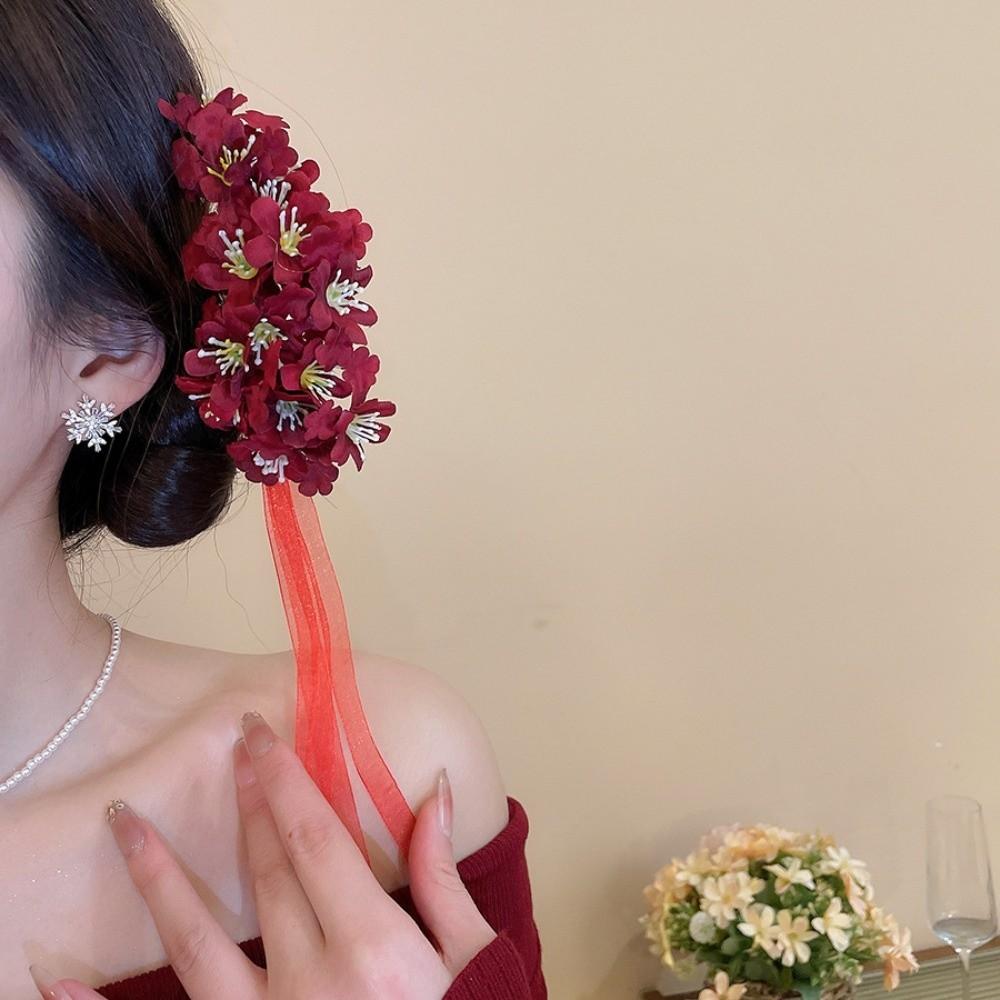 Bohemian Chinese Style Side Clip Fairy Thai Hair Fork Elegant Bride Hair Accessories  Bridesmaid