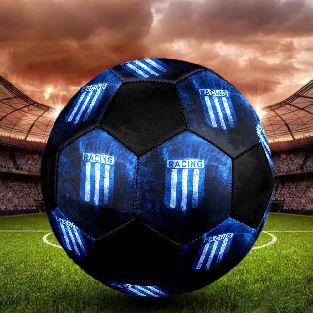 SIZE 5 Racing Club de Avellaneda Soccer Ball Colorful All Ages Machine Stitched PVC Competition Ready Durable High-Bounce