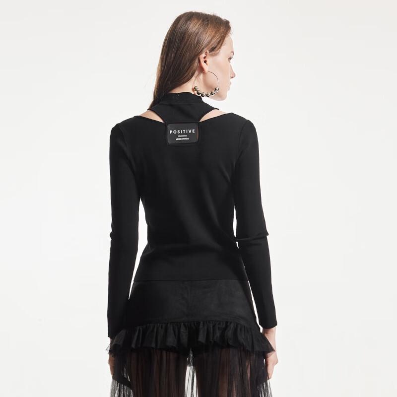 VEROMODA Women's Slim Fit Mock Neck Knit Top