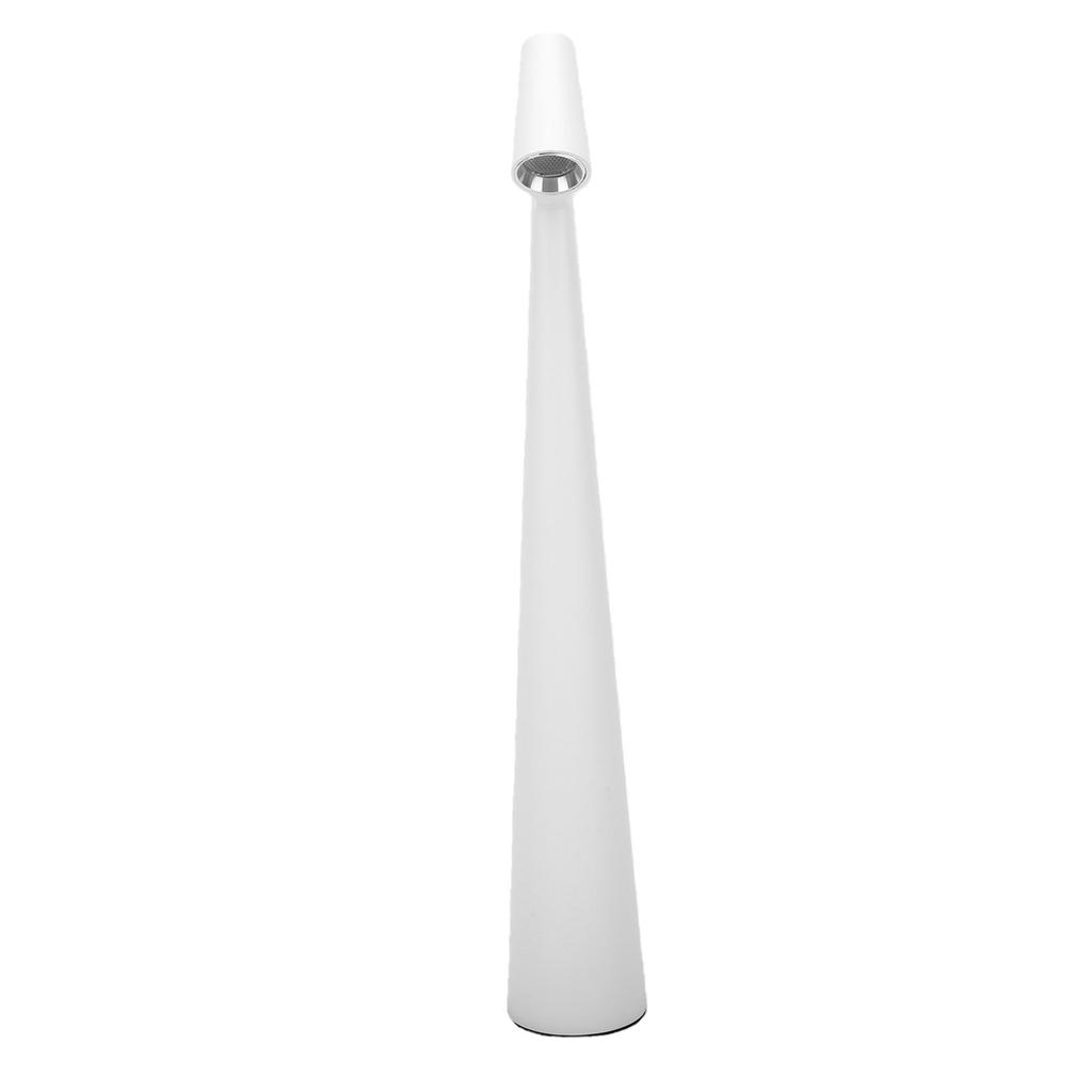 Cordless LED Desk Lamp 3 Color Stepless Dimmable Portable Bedside Night Light Decor for Reading Bedroom Dorm Metal White