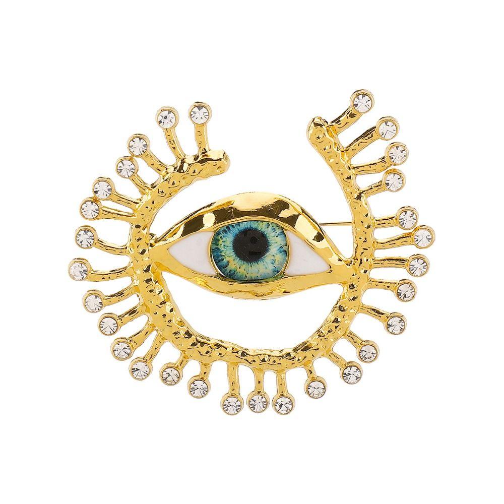 Pearl Eyes of Demon Stud Earring Rhinestone Devil's Eye Brooches Devil's Eye Earrings  Party Favors