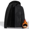 Mens Warm Hooded Jacket Winter Thick Fleece Lined Casual Outdoor Windproof Waterproof Loose Fit