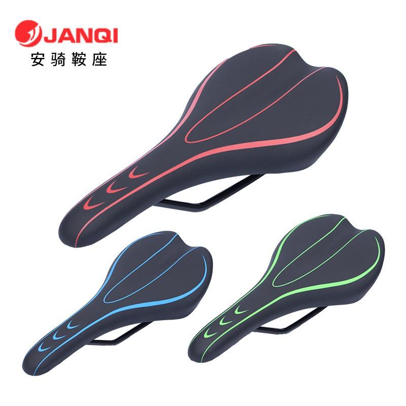 Comfortable Padded Bicycle Saddle Mountain Bike Commuter - Universal Fit Leather Seat In Black Red Green Universal