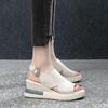 2025 Summer New Comfortable Simple Women's Sandals Fashionable Versatile Thick Bottom Women's Shoes Slope Heel Fish Mouth Shoes
