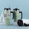 30oz Tumbler With Handle And Straw Lid Stainless Steel Insulated Tumblers Travel Coffee Mug For Hot And Cold Beverages