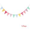 Colorful Imitation Linen Pennant for Birthday, Party, Christmas, Wedding Decor