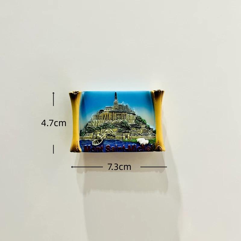 Frankreich Paris Saint Michel Berg Harz Kühlschrankmagnet Aufkleber Reise Souvenir Geschenk Landschaft Kühlschrankmagnet Heimküche Dekoration