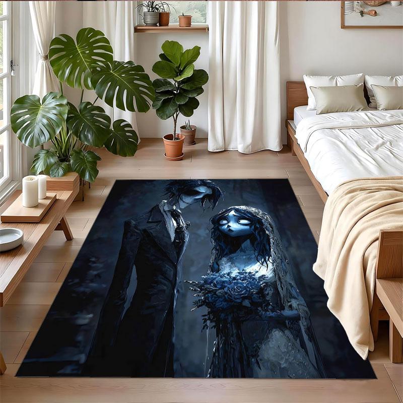 Crystal Velvet Rug Soft Non Slip Indoor Floor Mat Home DecorCorpse Bride Emily Victor