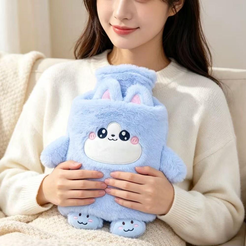 Plush Cover Warm Water Bag Explosion-Proof Design Heat Pad Kawaii Hand Warmer Keep Warm