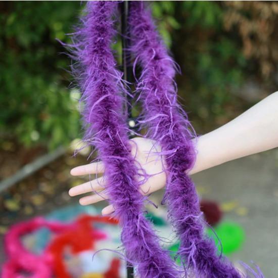 DIY 1 Ply Ostrich Feather Boa Customized Real Ostrich Feathers Scarf for Wedding Dress Sewing Decoration Plume Woman Shawl