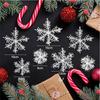 6Pcs Christmas White Snowflake Decoration Artificial Plastic Xmas Tree Pendant Ornament for Home Party DIY Navidad Wreath Decor