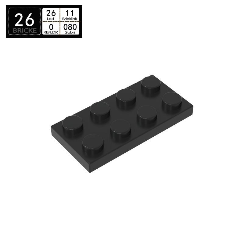 BRICKE 2x4 Compatible Building Plates for LEGO 3020 MOC Parts - Small Thin Bricks