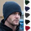 Mens Hat Beanie Ladies Womens Slouch Winter Ski Knitted Turn Up Neon Cap Warm