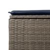 Tuinstoel met Kussen Grijs 55x55x37 cm Poly Rotan