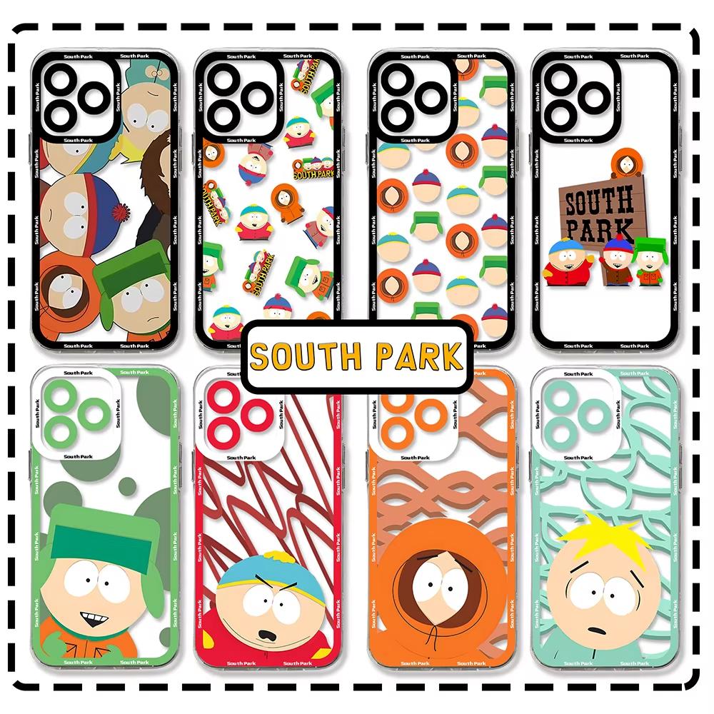 Divertente Custodia per Telefono Carina S-South-Park Per iPhone 17 Air 16 e 15 14 13 12 11 Pro Max Plus Mini SE Trasparente Morbida Cover Posteriore in TPU