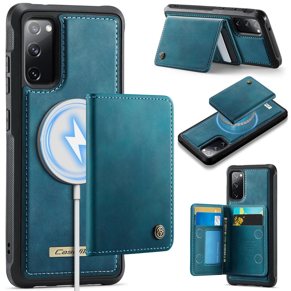 For Samsung Galaxy S20 FE Magnetic Case CASEME ME80 Series Leather PC TPU Phone Cover with Detachable Wallet