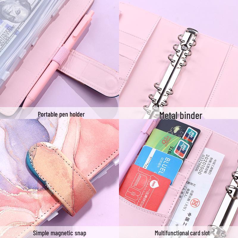 Exclusive Marble Gilded Journal and Budget Planner - A7 Ring Binder, A6 Macaron, A5 Notebook