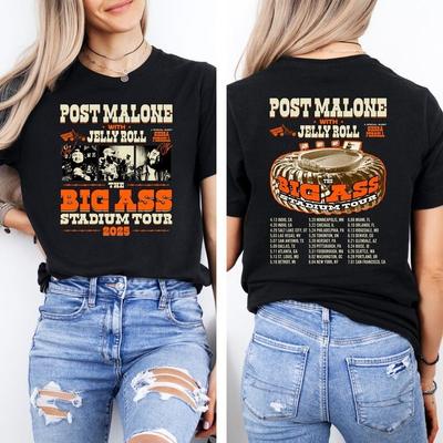 Post Malone Jelly Roll Shirt Jelly Roll Concert Tshirt Post Merch Posty Shirt Unisex T-Shirt