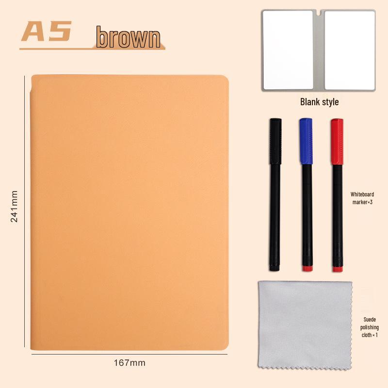 A4 Erasable Whiteboard Notebook: Portable A5 Writing & Memo Board for Learning and Drafting