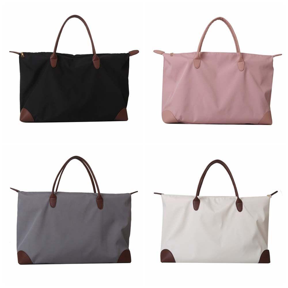 Large Capacity Oxford Tote Bag Solid Color Simple Underarm Bag Nylon Shoulder Bag  Streetwear