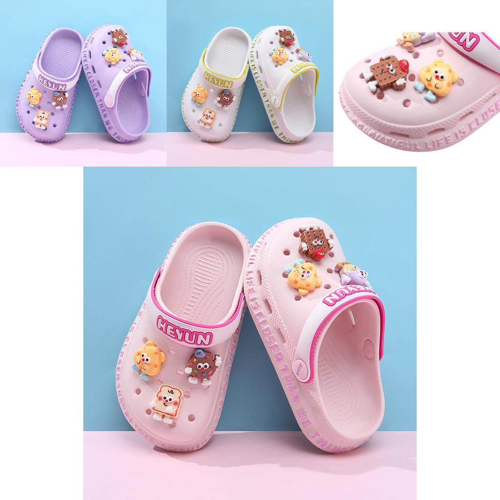 Stylish Summer Children's Hole Shoes For Girls With Soft Anti-slip Eva Sole