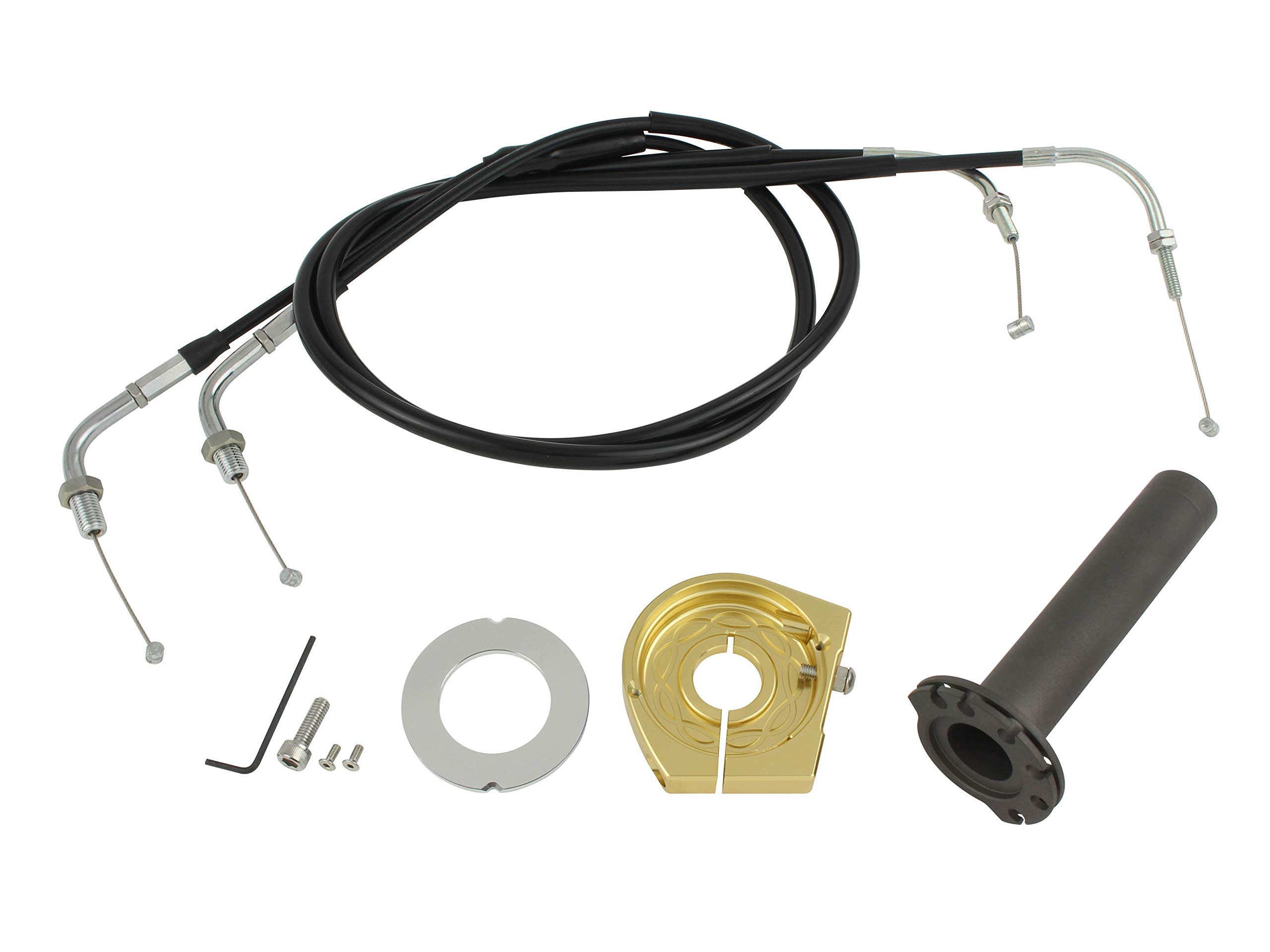 

POSH FAITH Тонкая ручка газа высокого хода Шампань для XJR1200 XJR1300 FZ400 Комплект, Золотой, XJR400/R/S (Номер детали 060567-C1)