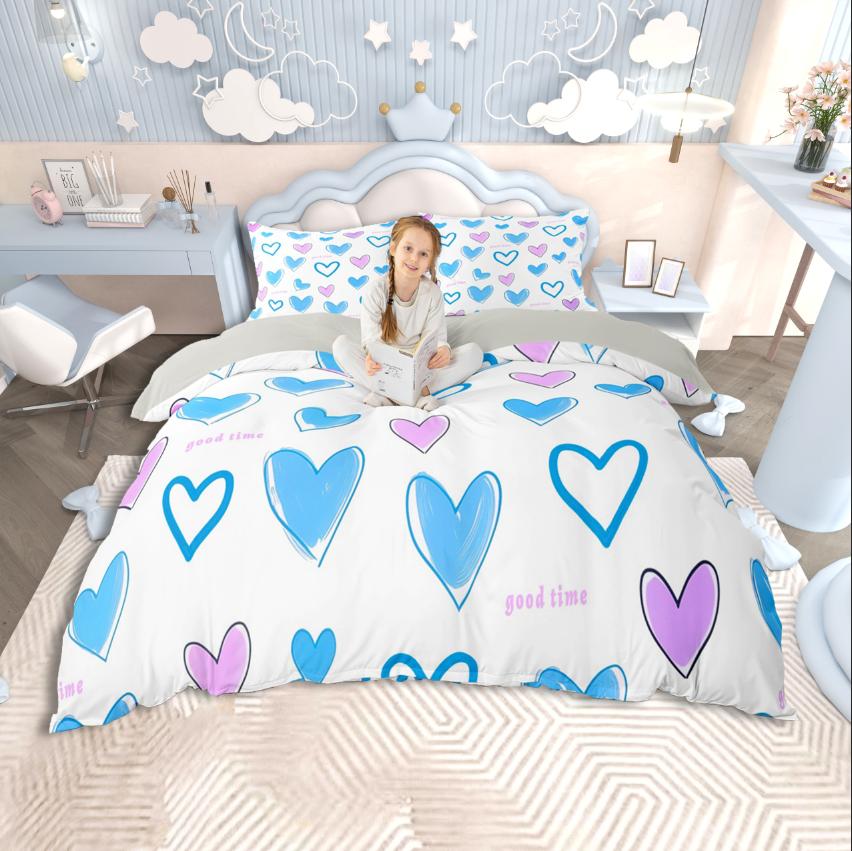 

Comforter Homewish Love Heart Print 2Pcs/3Pcschic Flower For Teens Bedding Setbotanical Plants Comforter Set Comforter (quilt)-EU Single(135*200cm)3pcs