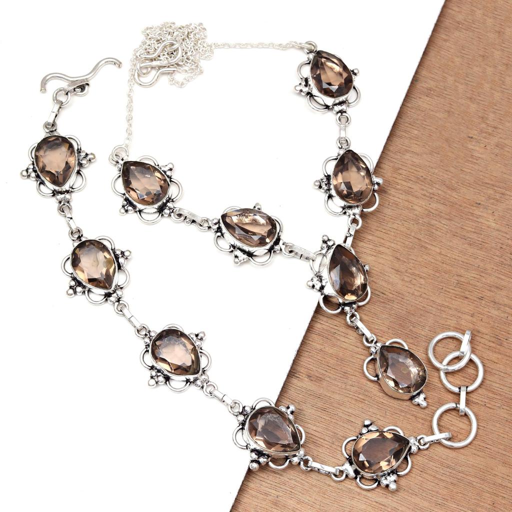 Smoky Topaz Gemstone Unisex Women's Gift For Her Jewelry Jewelry Set