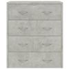 VidaXL Buffet with 4 Drawers 60x30.5x71 Cm Concrete Grey 342578
