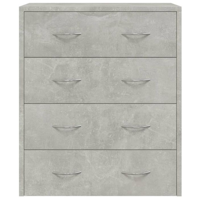 VidaXL Buffet with 4 Drawers 60x30.5x71 Cm Concrete Grey 342578