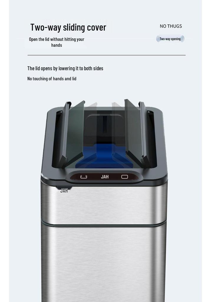Automatic Large Smart Sensor Trash Can with Lid for Kitchen, Bathroom, Office, and Living Room