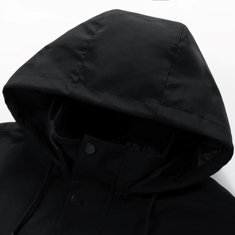 Mens Hooded Lightweight Sport Jacket Windproof Waterproof Casual Outerwear Gym Hiking Running