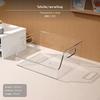 Acrylic Book Storage Box, Transparent Desk Organizer, Large Capacity L